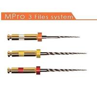 VSDent NiTi M Pro Prebendable Three Files Rotary System 25mm - Pack of 3 (20-04 Taper|Finishing Files|Yellow)