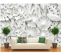 vsdhlsidgl 3D Wallpaper Leaf Pattern Plaster Mural Wallpaper Living Room TV Background Wall Wallpaper,3D,200x140cm