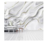 vsdhlsidgl Custom Large Size Waterproof Silk Cloth White Golden Marble Pattern Mural Paper 3D Modern Bedroom Living Room TV Wall Decoration*200cmx140cm(78.7x55.1inch)