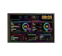 VSDISPLAY 10.1 Inch 1280x800 Computer Temp LCD Monitor PC Case Screen Display Supports Theme Editor DIY Dynamic Image Picture Wallpaper Monitoring RAM CPU GPU Data,Black