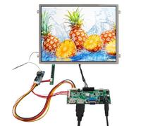 VSDISPLAY 10.4 inch 1024x768 4:3 500 nits IPS LCD Screen,USB VGA LVDs Controller Board,Support MP4 Video Play
