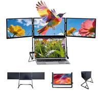 VSDISPLAY 14" Portable Triple Screen Extender For Laptop, 1920x1200 Travel Display for 13-17" Laptops, Aluminum Alloy Bracket