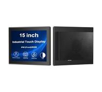 VSDISPLAY 15-Inch Industrial Touchscreen Monitor, 1024×768, 350 nits, IP65 Front, 10-Point Touch, Wide Temperature, Aluminum Alloy Case