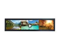 VSDISPLAY 28'' Advertising LCD Monitor 1920x360 IPS Stretched Bar Screen Outdoor High Brightness Support USB Input Auto Copy Autoplay for Supermarket Exhibition Store Advertisement Display