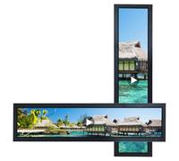 VSDISPLAY 28 inch 1920x360 700 nits LCD Monitor,Portable Advertising Stretched Bar Display, USB Support Autoplay