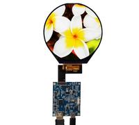 VSDISPLAY 3.4 inch 800x800 IPS 330nit Round LCD Screen and mini 39 pins Controller Board,Micro USB Power Port