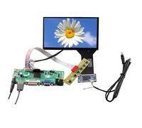 VSDISPLAY 7 inch 1024x600 1000nit TFT LCD Touch Screen 20 pins and DVI VGA Audio LVDS Controller Board 68676