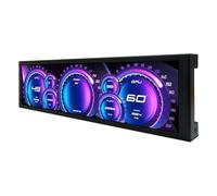 VSDISPLAY 9.1 Inch 1920x462 IPS Small Mini LCD Monitor PC Case LCD Screen Secondary Display Monitoring Computer Temperature CPU GPU RAM Data,Black