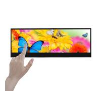VSDISPLAY Portable Touch Monitor,14 inch 3840x1100 4K IPS Stretched Bar Display,USB C DP Video input,Dual Speakers, for DIY PC Case,Music Studio Screen,Advertising Panel