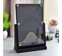 Vsdpve 12x18cm Desk Galton Board, Normal Distribution Model, Physics Lab Teaching Tool, Desk Toy for Probability & Financial Education, Inspires Curiosity for Educators & Students (Black)