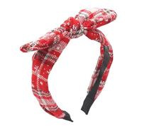 Vsdski Christmas Headband Big Bow Knotted Headbands for Women Christmas Hair Accessories Bowknot Non-Slip Xmas Hair Bands (Style 3, routine)