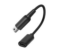 VSEER 3DS to USB Type-C Charging Cable Adapter for Nintendo 3DS / 2DS / New 2DS XL/DSi, Support USB-A to C & USB-C to C Cable, 6.5 Inch Black