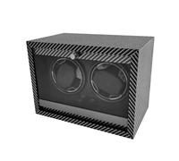 Vseutiac Automatic Watch Rotator Display With Carbon Fiber Texture And Ambient Lighting Two Position Rotation And Door Stop Function Suitable for bedroom home office