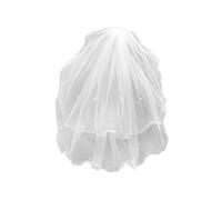 Vseutiac Bridal Layered Pearl Headpiece Hair Comb Mesh Short Length Scattered Pearls Secure Hold Suitable for wedding ceremony reception party