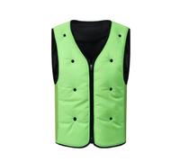 Vseutiac Cooling Vest Zipper Work Vest Breathable Mesh Vest Lightweight Sleeveless Vest With Closure And Movement For Outdoor Work Delivery Commuting, Fluorescent Green, Green, M, M