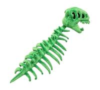 Vseutiac DinoBone Dinosaur Skeleton Costume, Jumpsuit, Headpiece, Accessories, Lightweight Design, Washable, Suitable for Children, Green