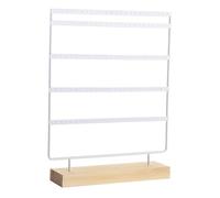 Vseutiac Jewelry Stand, Earring Holder, Jewelry Display, Jewelry Organizer, Multi-Tier Jewelry Tray for Women and Girls, Shop Display, White