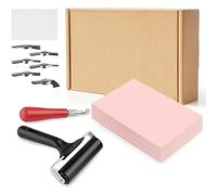 Vseutiac Kit Linocut Starter Kit Stamp Making Set Carving Kit Printmaking Kit with Precision Carvers Rubber Plates and Inking Roller Create Personalized Prints