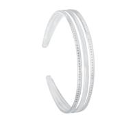 Vseutiac Three-row Headband for Women to Improve Your Hairstyle, Hard PP, Transparent