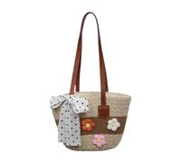 Vseutiac Tote Bag with Ample Storage Space, Shoulder Strap, And The Option to Carry It As A Handbag. And Lightweight Knit M, Khaki