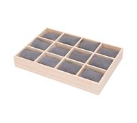 Vseutiac Watch and Jewelry Box, Multi-Purpose Storage Case, Chinese New Year Gift, 12 Compartments, Bracelet Organizer for, Gray Pillow