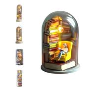 VSFJZJKJ Night Light Book Reader, Mini Book Friend Night Light, Library Decoration Ornament, Creating A Literary Atmosphere, Placed On Bedside Table, Desk Or Living Room Bookshelf