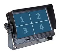 VSG 7" Quad Rear View Monitor/Heavy-Duty / 4 Video Inputs / 12-24 Volt/Extremely Rugged/Video Mirror/Camera Power Supply/E-Approval/Select Series