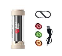 VSGO 5-in-1 Rechargeable Camping Lantern, Pocket Ranger Firefly EDC Portable Light, Waterproof Lightweight Headlamp, Mini Flashlight, Ambient Light for Outdoor, Hiking and Emergency(Sand Gold)