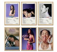 VSGWPACF Olivia Poster Rodrigo (Set of 6) Album Cover Posters Music Canvas Posters For Bedroom Aesthetic Wall Art Posters & Prints 08x12inch(20x30cm) Style-3