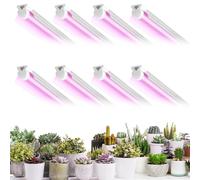 VShape 8 Pack LED Grow Light 2FT, Upgrade 192W(8×24W) High Intensity Full Spectrum Indoor Grow Lights with High PPFD Value, T8 Grow Lights for Indoor Plants, Seed Starting, Succulent, Vegetables