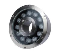 VSHENG LED Ring Fountain Light Underwater Pond Light IP68 Waterproof Low Voltage Stainless Steel Led Pool Lights for Water Screen/swimming Pools/parks/Landscape Decoration Illumination(White,6W-AC12V)