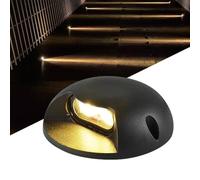 VSHENG Outdoor Step Lights 1 Side Emitting Underground Light IP66 Waterproof Low Voltage AC/DC12/24V Surface Mount LED Deck Light for Garden Patio Stair Wall Fence Pathway Landscape Lights(Warm white,