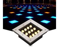 VSHENG Square Underground Light Outdoor Ground Light LED Landscape Lamp IP66 Waterproof Driveway Lights for Garden Deck Step Villas Bridges Landscape Decorative Lamp(White,36W)