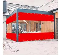 VSHENG Transparent Spliced Tarpaulin Clear Curtains Weatherproof PVC Tarp for Garage Patios Garden Gazebo Balcony Side Panels(2.8x6m)