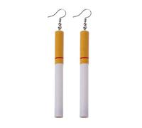 vsilay 1 Pair Punk Pendant Earrings Funny Simulation Cigarette Butts Drop Earrings Gift for Girlfriend Wife Daughter Sister