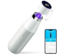 VSITOO 15oz Smart Self Cleaning Water Bottle,Insulated Water Bottle with Stainless Steel, BPA-Free, AI Self-Clean, 30-Day Battery, Magnetic Charging for Travel, Gym or Office, White