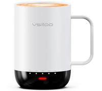 Vsitoo S3 Pro 16oz Smart Self Heating Coffee Mug,Heated Coffee Mug With Auto-Sensing AI Heats Drinks To 120-150°F Hands-Free.Perfect for Home/Office,Ideal for Men/Women，White