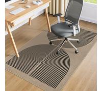 VSIWB 120x180cm Rainbow Office Chair Mat for Carpet Non-Slip Floor Protector Mat Thin Desk Chair Mat for Hardwood Floors Computer Chair Mats for Home Office, Gaming & Yoga, Black