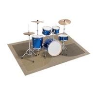 VSIWB Drum Rug, Non Slip Drum Mat - 120x180cm Soundproof Mat for Electric Drum Kit with Rubber Bottom, Crease-Free Floor Drum Carpet for Apartment, Garage, Home Use (Beige)