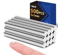 VSKIZ 500 Pieces Small Magnets, 5x1mm Small Magnets Rare Earth Magnets Tiny Neodymium Disc Magnets for Fridge, Durable Little Mini Magnets for Crafts, DIY, Kitchen, Whiteboard, Office, Dry Erase Board