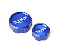VSKTE Front Brake Clutch Fluid Reservoir Cover Cap Fit For TRIUMPH DAYTONA 600/650 2004 2005 DAYTONA 675 2006-2018 Motorcycle Accessories Folding Snap Lever (Color : Blue)