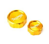 VSKTE Front Brake Clutch Fluid Reservoir Cover Cap Fit For TRIUMPH DAYTONA 600/650 2004 2005 DAYTONA 675 2006-2018 Motorcycle Accessories Folding Snap Lever (Color : Gold)