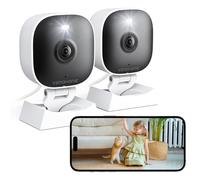 VSMAHOME 2K 3MP Security Camera 2-Pack, Cameras House Security Indoor for House/Baby/Elder/Pet, Color Night Vision, Two-Way Audio 24/7 Record, Plug&Play, Local Storage To 128GB(Not Included SD)