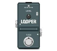 VSN Looper Pedal，48K Looper Electric Guitar Effect Loop Pedal 10 Minutes of Looping Unlimited Overdubs USB Port True Bypass