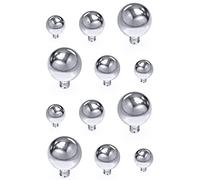 Vsnnsns 14G Dermal Piercing Jewelry Tops Surgical Steel Face Dermal Jewelry Internally Threaded Dermal Anchor Piercing Jewelry Tops for Women Men 14 Gauge Silver Cubic Zirconia 2mm 3mm 4mm, Stainless