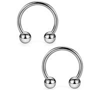 Vsnnsns Septum Rings 14G 16G G23 Titanium Septum Piercing Jewelry Horseshoe Septum Nose Rings Snake Bite Lip Rings Smiley Piercing Jewelry Daith Rook Earrings for Women Men 8MM-16MM, Metal, titanium