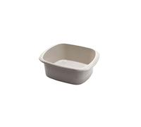 Vsorce4u 1 x 11L Plastic Rectangular Washing Up Bowl Simple Design Multipurpose Washing Up Bowl with Grip Handle Cutlery Dish Tidy Bowl (Taupe)