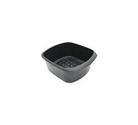 Vsorce4u 1 x 11L Plastic Rectangular Washing Up Bowl Simple Design Multipurpose Washing Up Bowl with Grip Handle Cutlery Dish Tidy Bowl (Graphite)