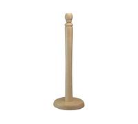 Vsorce4u 1 x Brown Beech Wood Wooden Toilet Paper Roll Spike Stand - Paper Roll Holder, Paper Towel Rack, Stand, Organizer For Kitchen Bathroom