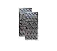 Vsorce4u 2 x Black Sheets - Small Corner Peel Off Sticker Sheet for Crafting, Card Making, Scrapbooking and Art & Craft